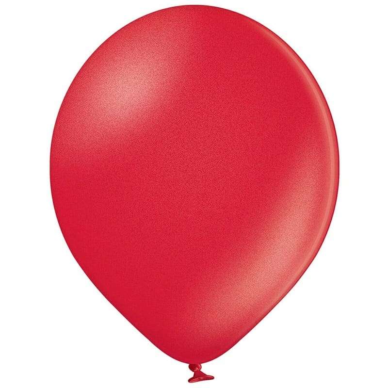 Красный гелиевый шар металлик 20-25см картинка 2