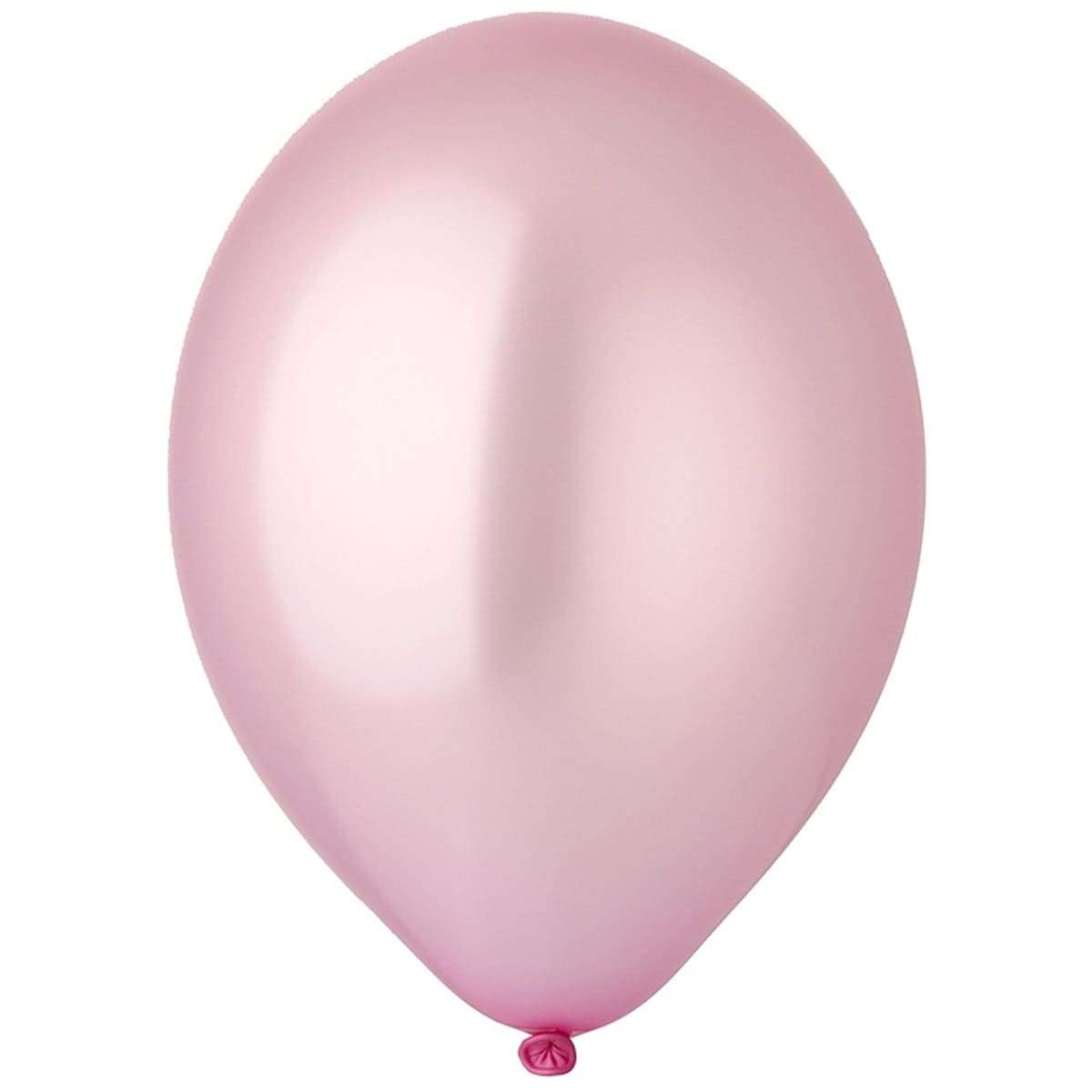 Розовый гелиевый шар металлик 20-25см картинка