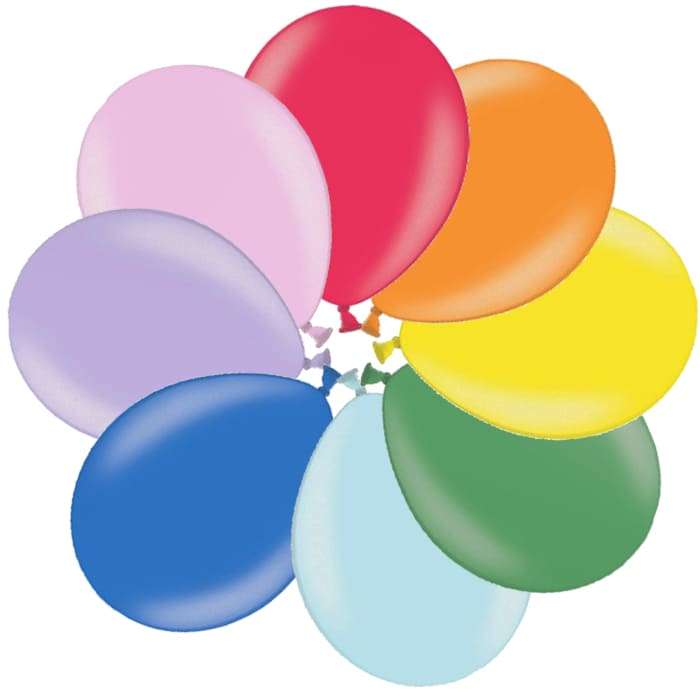 Разноцветные гелиевые шары металлик 20-25см картинка 2