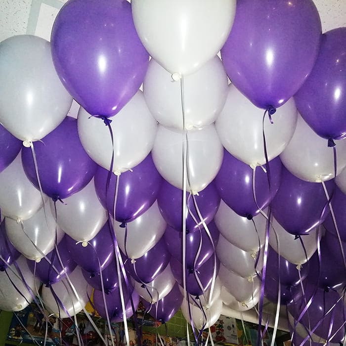 Фиолетовый гелевый шарик, 30 см Бельгия картинка 3