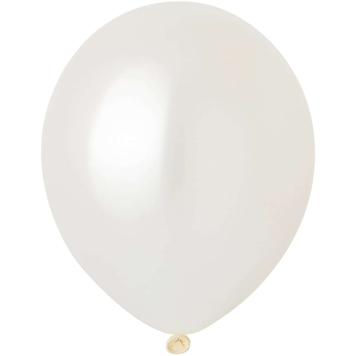 Белый жемчужный шарик с гелием 33см Бельгия картинка