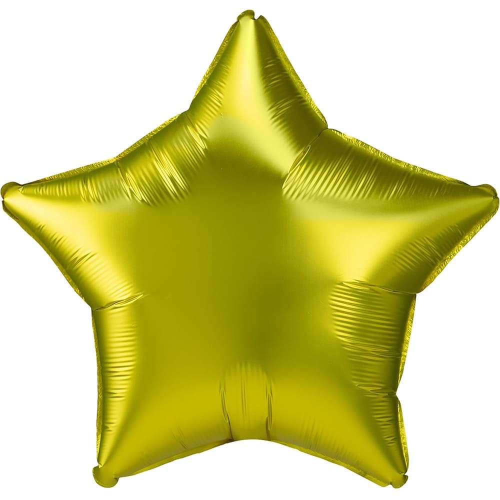Звезда сатин жёлтый лимон шарик 45 см картинка