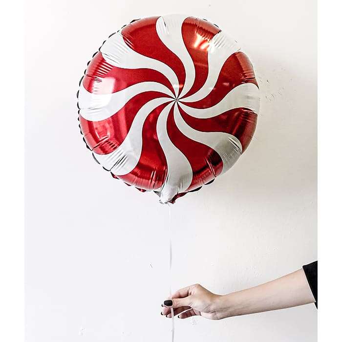 Красная конфета шарик из фольги голография картинка 2