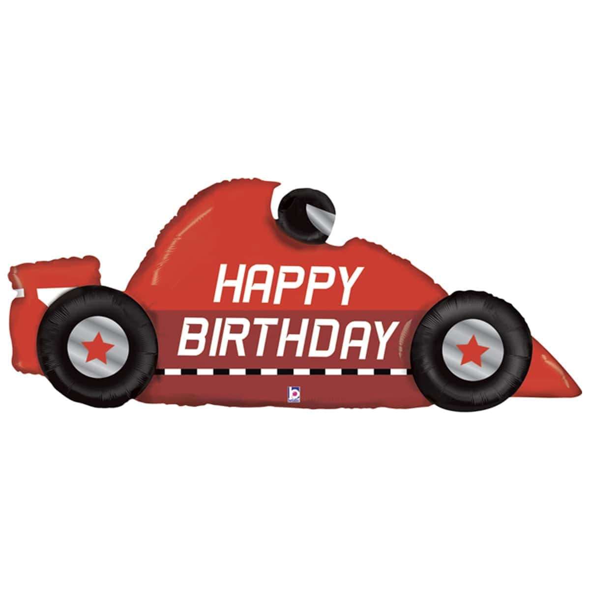 Шарик гоночная машина «Happy Birthday» картинка