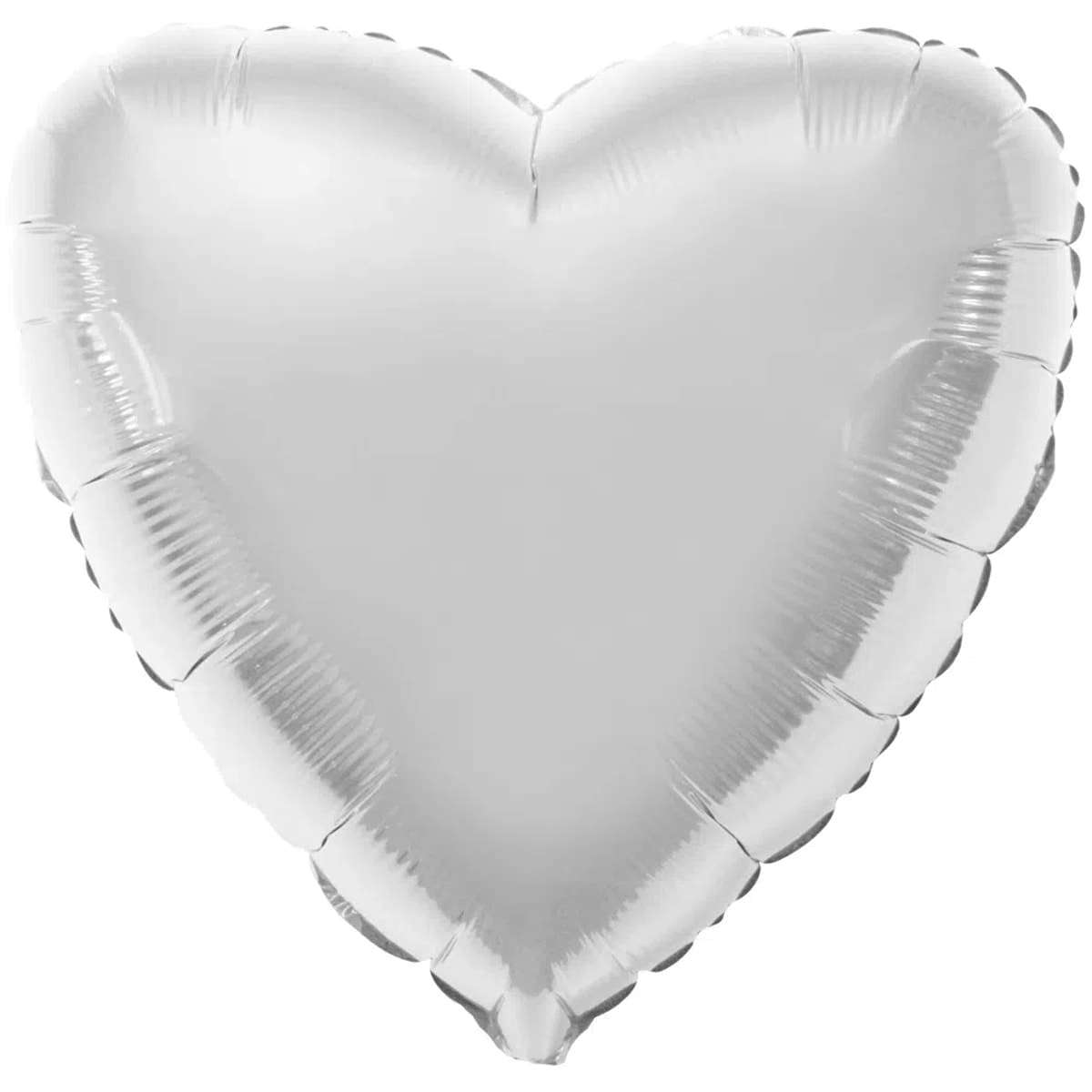 Сердце серебряное 32 дюйма шарик из фольги картинка