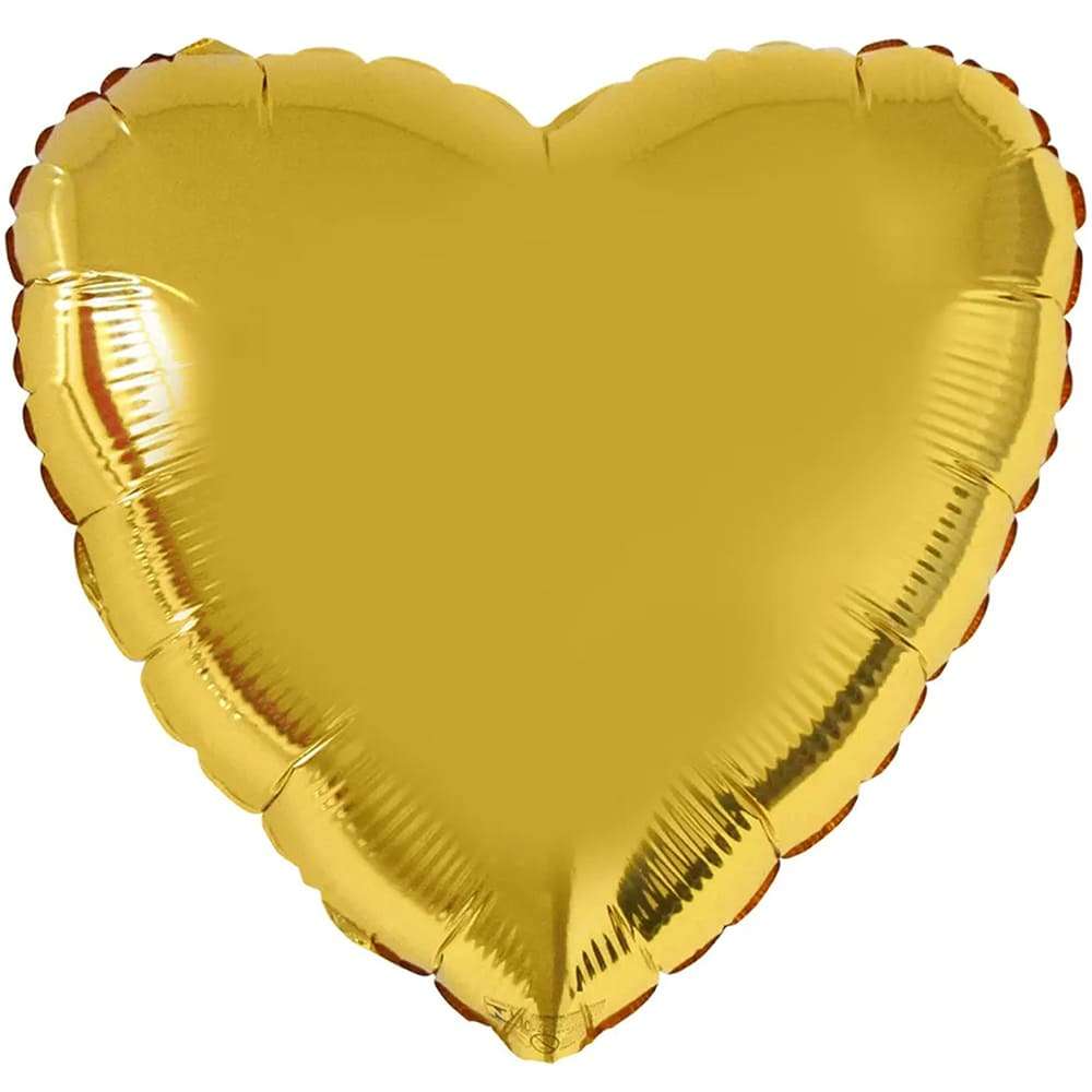 Сердце золотое 32 дюйма шарик из фольги картинка