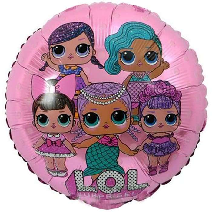 Куклы ЛОЛ LOL на розовом шарике из фольги картинка