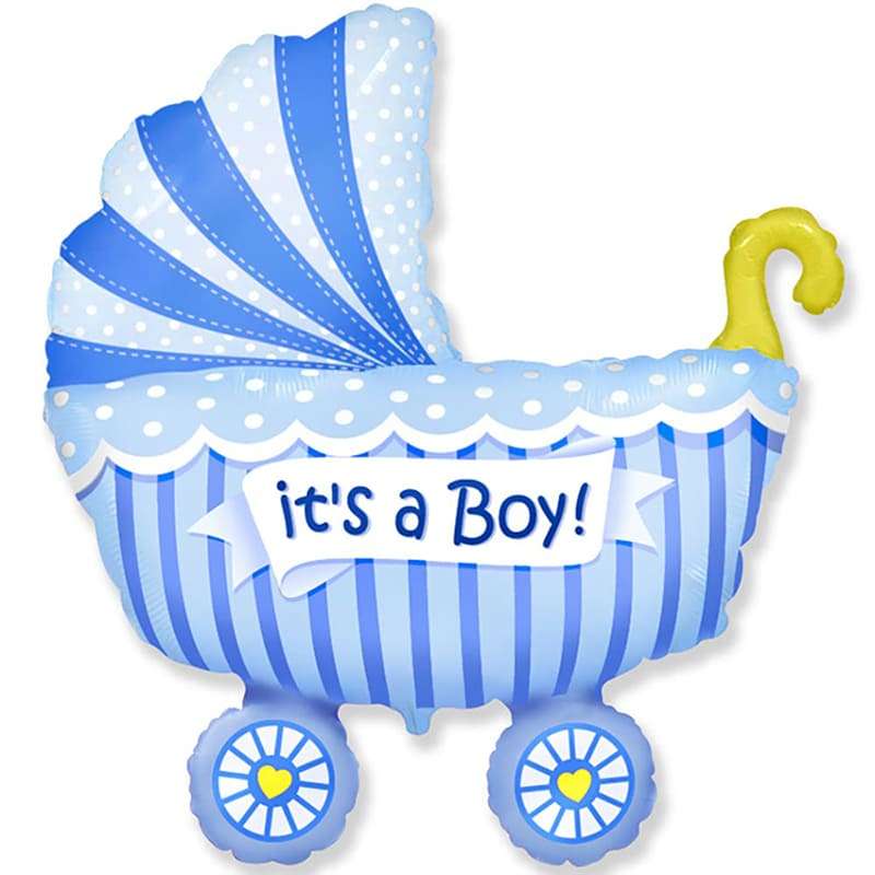 Шарик «Коляска голубая «It's a Boy» картинка 3
