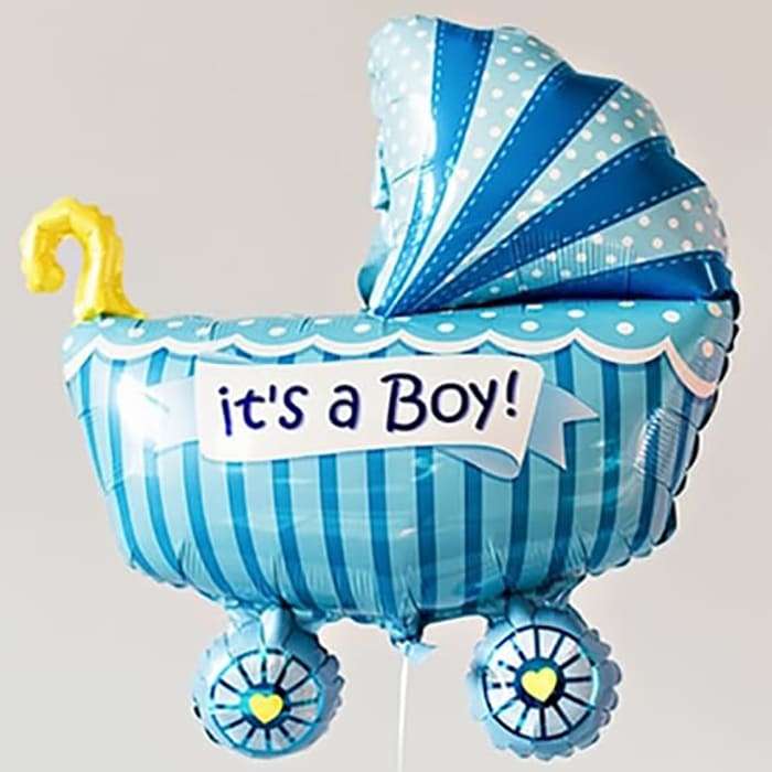 Шарик «Коляска голубая «It's a Boy» картинка