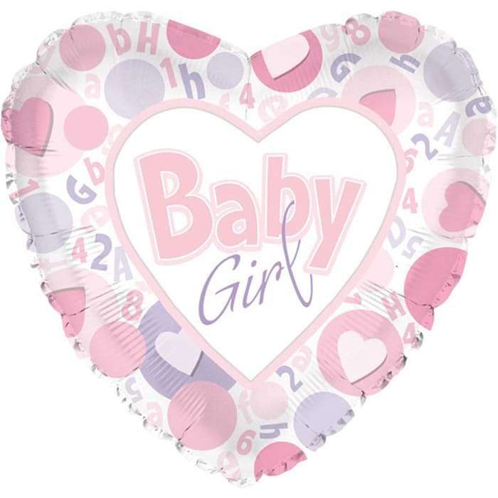 Сердце розовый шарик «Baby Girl» картинка