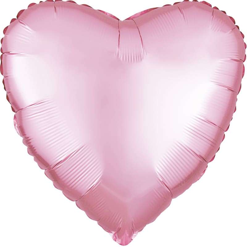 Светло-розовое сердце 40-45см шарик из фольги картинка