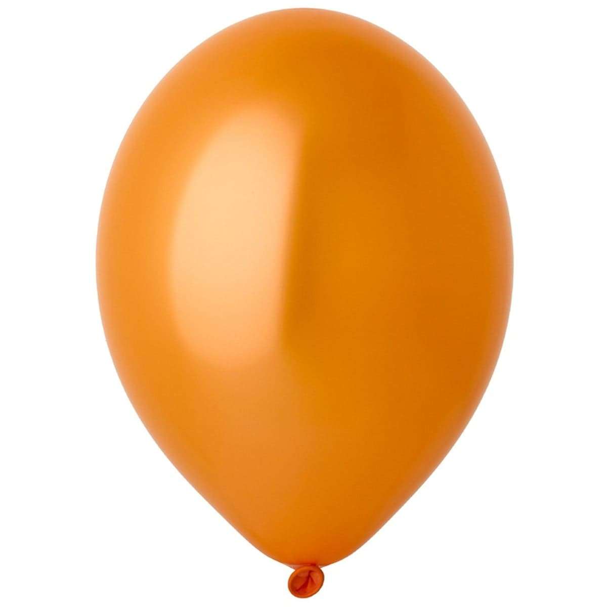 Оранжевый гелиевый шар металлик 20-25см картинка