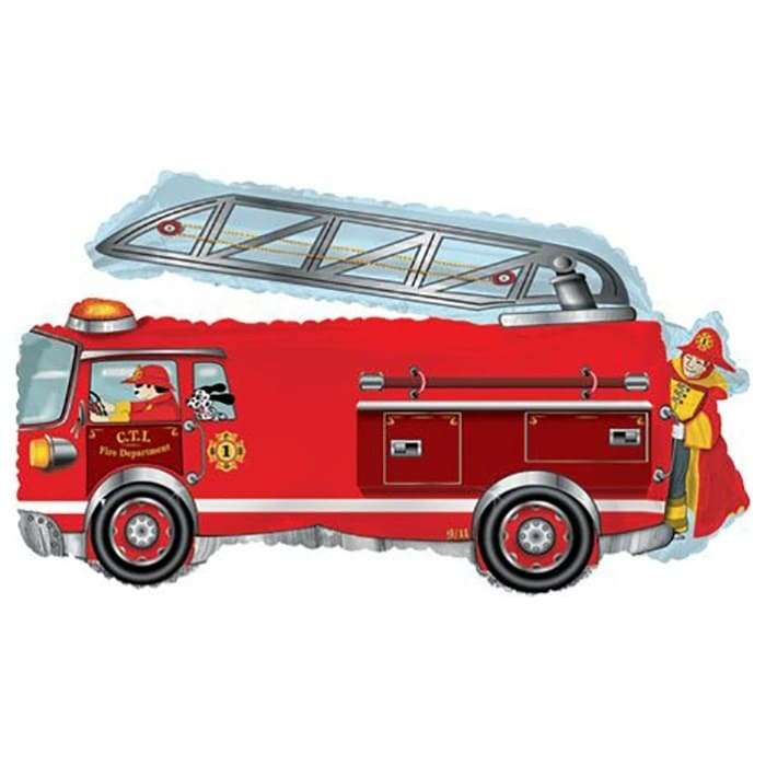 Шарик «Красная пожарная машина» картинка