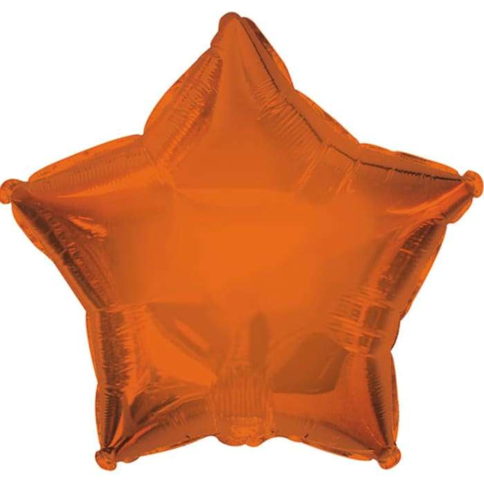 Оранжевая звезда металлик 18 дюймов картинка 2