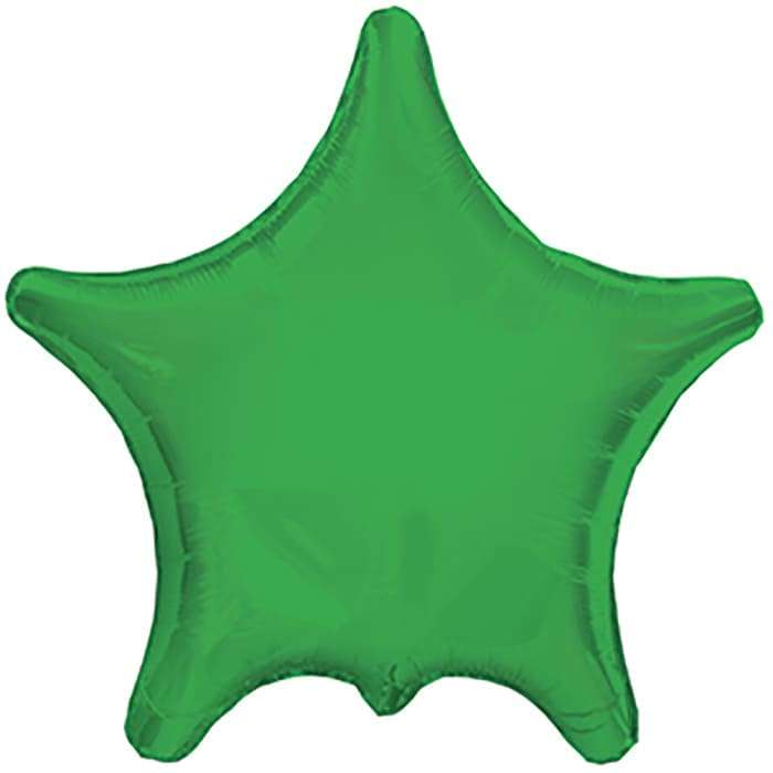 Зелёная звезда, шарик 22 дюйма картинка