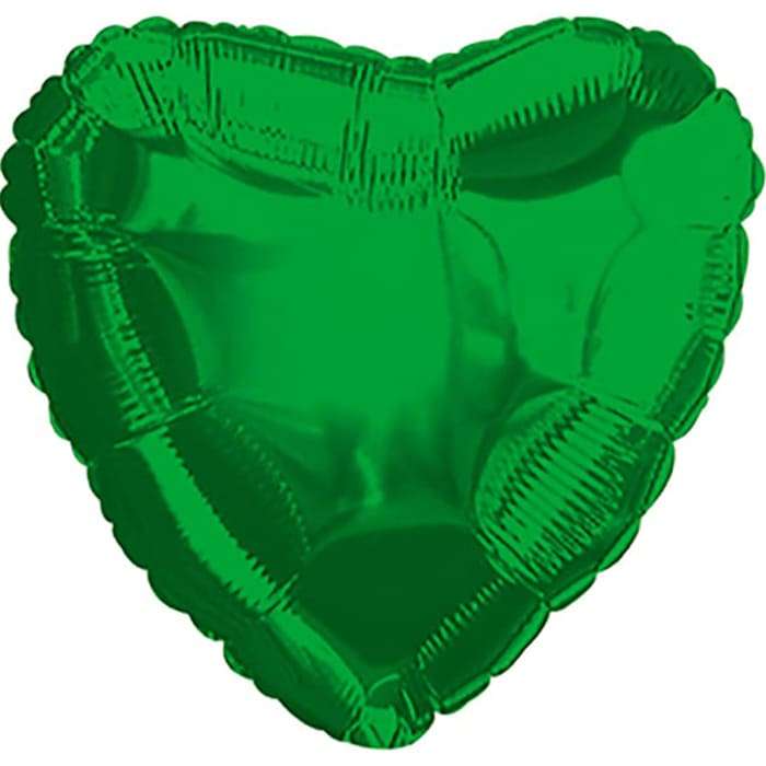 Зеленое сердце шарик, 18 дюймов картинка