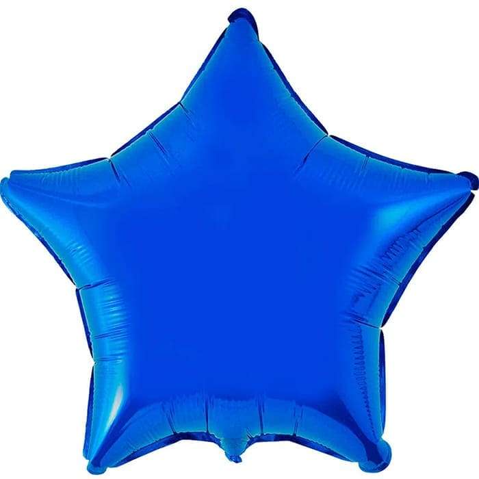Синяя звезда шарик, 18 дюймов картинка 2