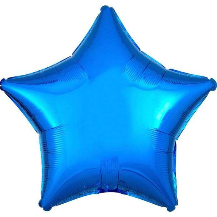 Синяя звезда шарик, 18 дюймов картинка