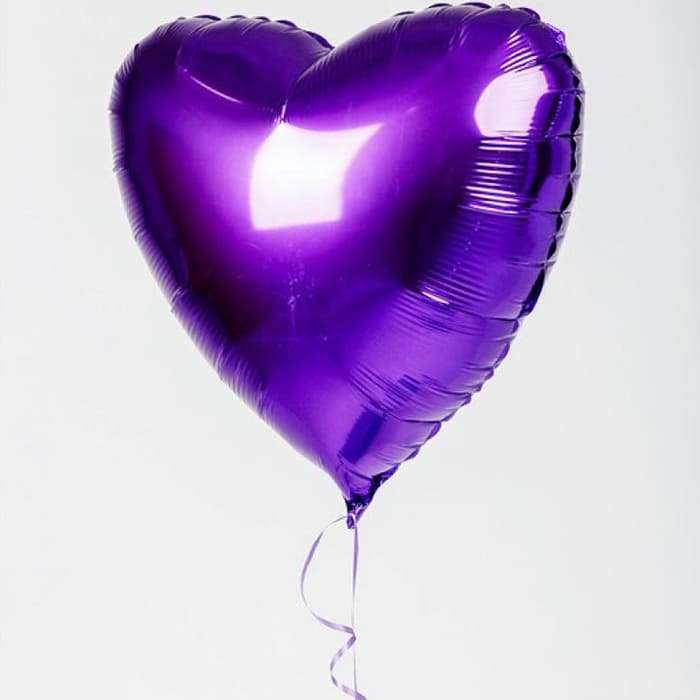 Фиолетовое сердце шарик, 18 дюймов картинка 2