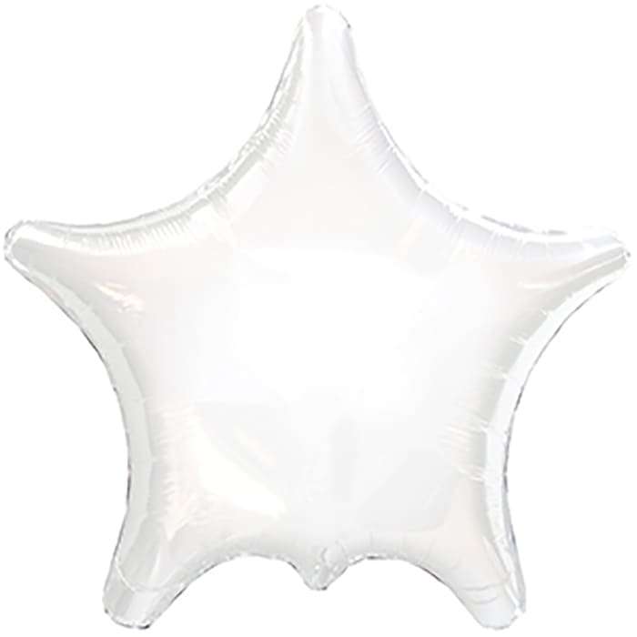 Белая звезда шарик, 22 дюйма картинка