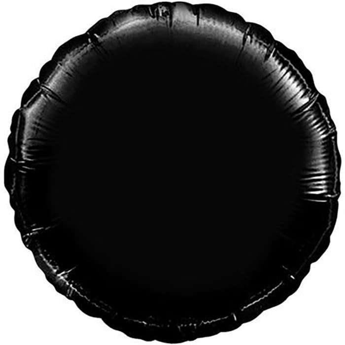 Чёрный круглый шарик, 18 дюймов картинка 3