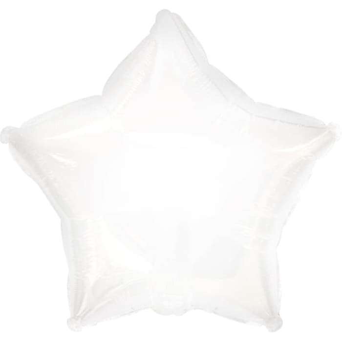 Белая звезда шарик, 18 дюймов картинка 2