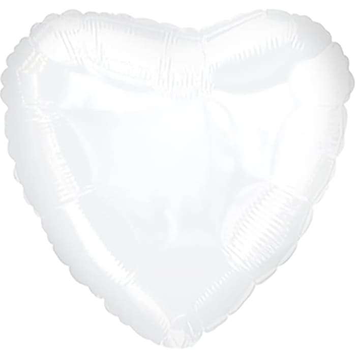 Белое сердце шарик, 18 дюймов картинка 2