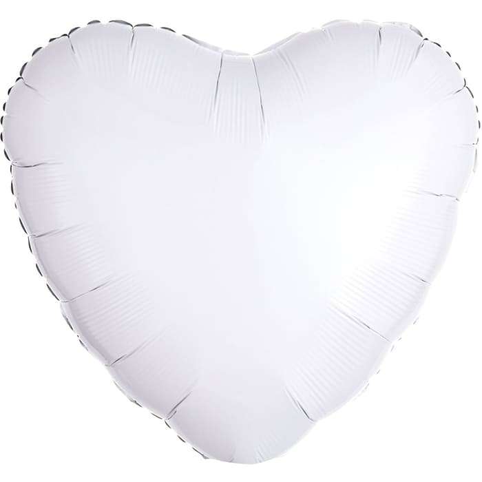 Белое сердце шарик, 18 дюймов картинка