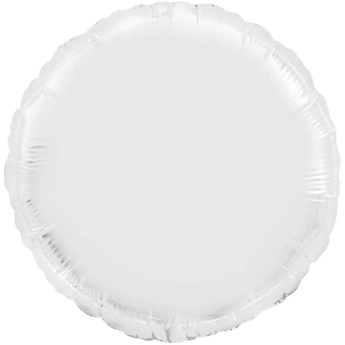 Белый круглый шарик, 18 дюймов картинка 3