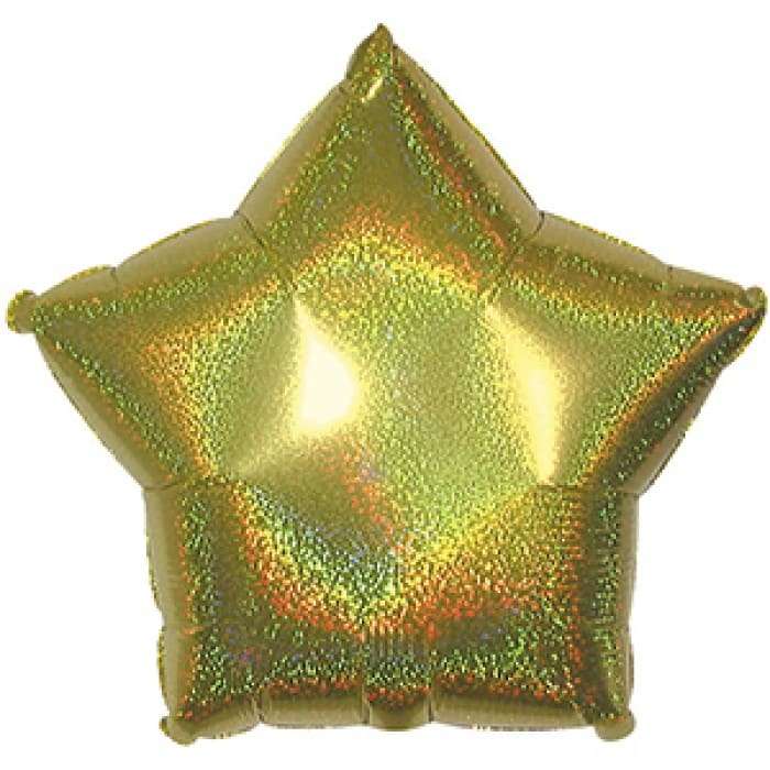 Золотая голографическая звезда, 18 дюймов картинка