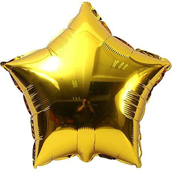 Золотая звезда шарик, 40-45см картинка