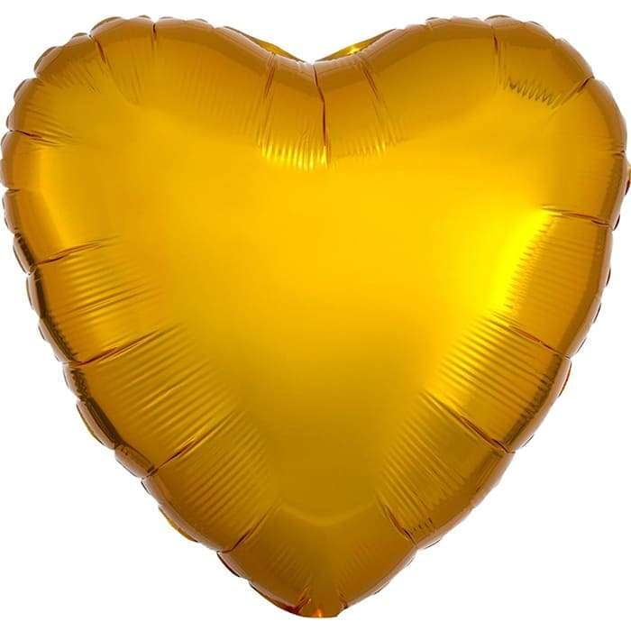 Золотое сердце шарик, 18 дюймов картинка 3