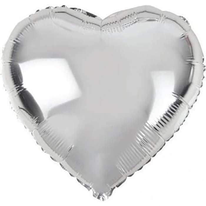 Серебряное сердце шарик, 18 дюймов картинка