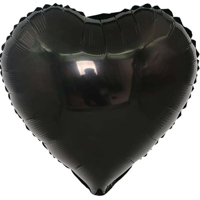Чёрное сердце шарик, 18 дюймов картинка