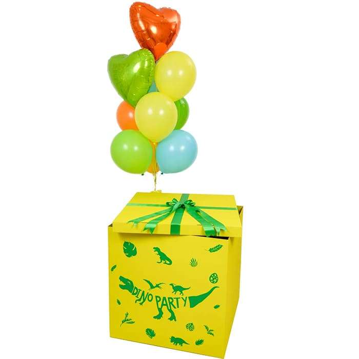 Коробка с шарами в стиле Dino Party картинка