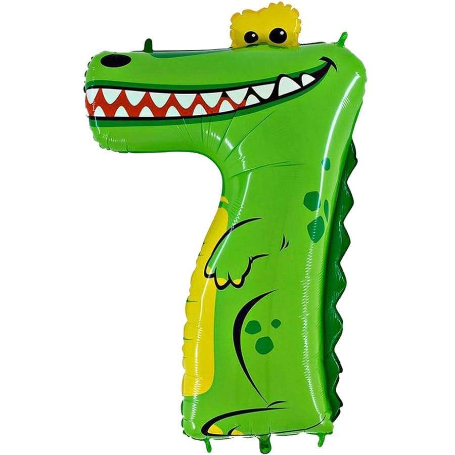 Цифра 7 семь ''Крокодил Гена'' шарик картинка