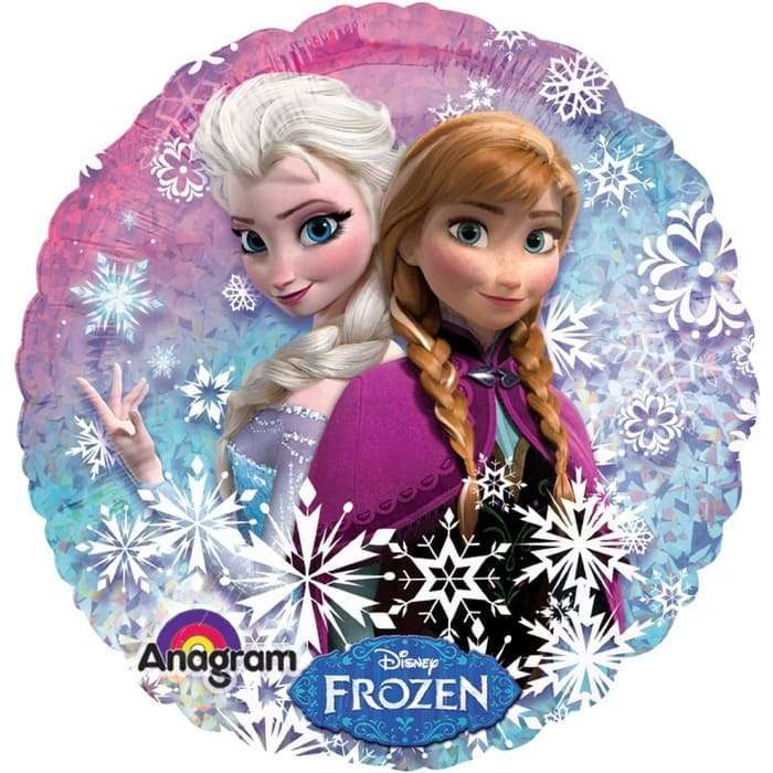 Принцессы Анна и Эльза Frozen круглый гелиевый шарик картинка