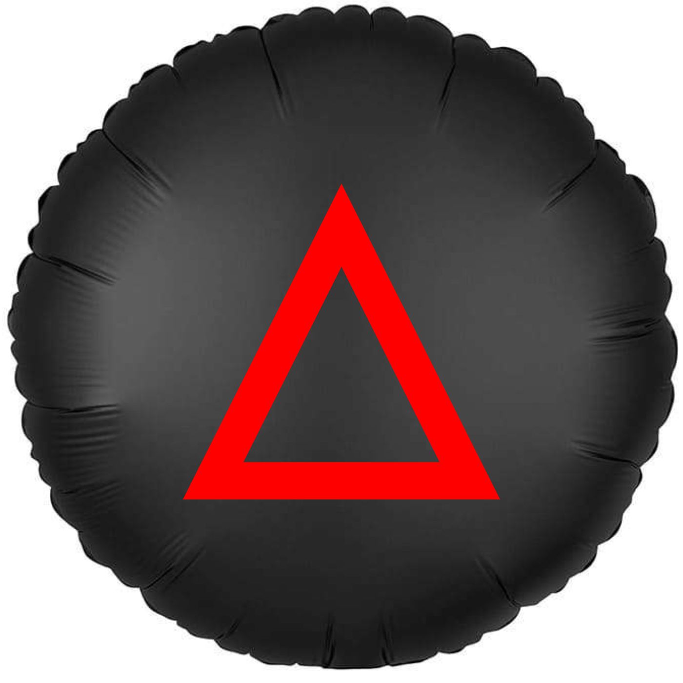 Чёрный шарик с белым треугольником «Игра в кальмара» картинка 2