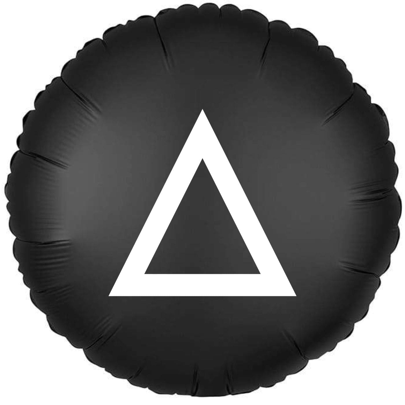 Чёрный шарик с белым треугольником «Игра в кальмара» картинка