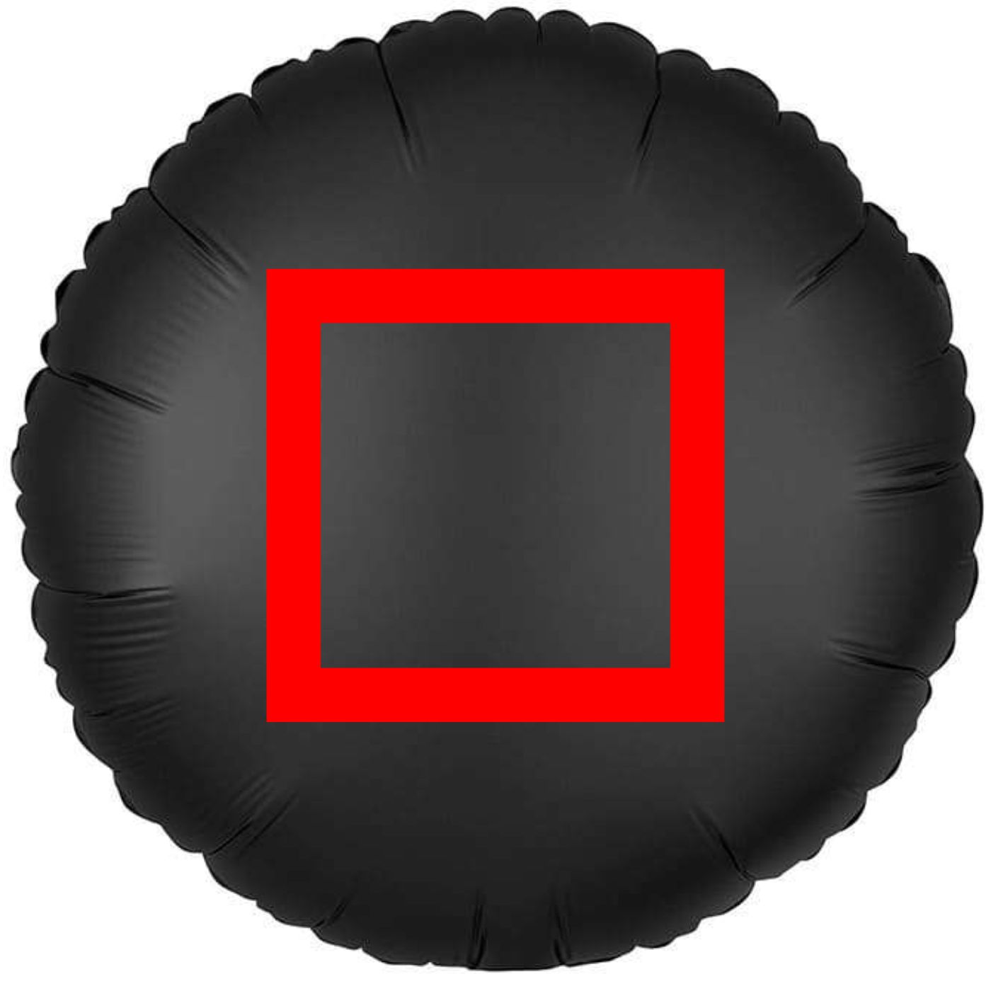 Чёрный шарик с белым квадратом «Игра в кальмара» картинка 2