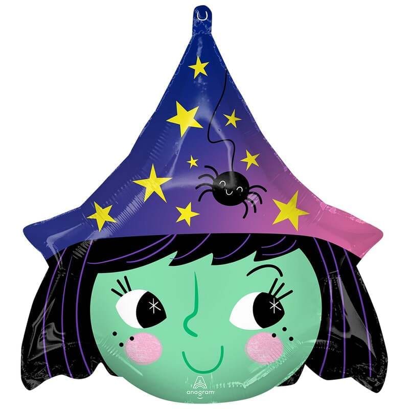 «Красивая ведьма» шарик на хеллоуин картинка