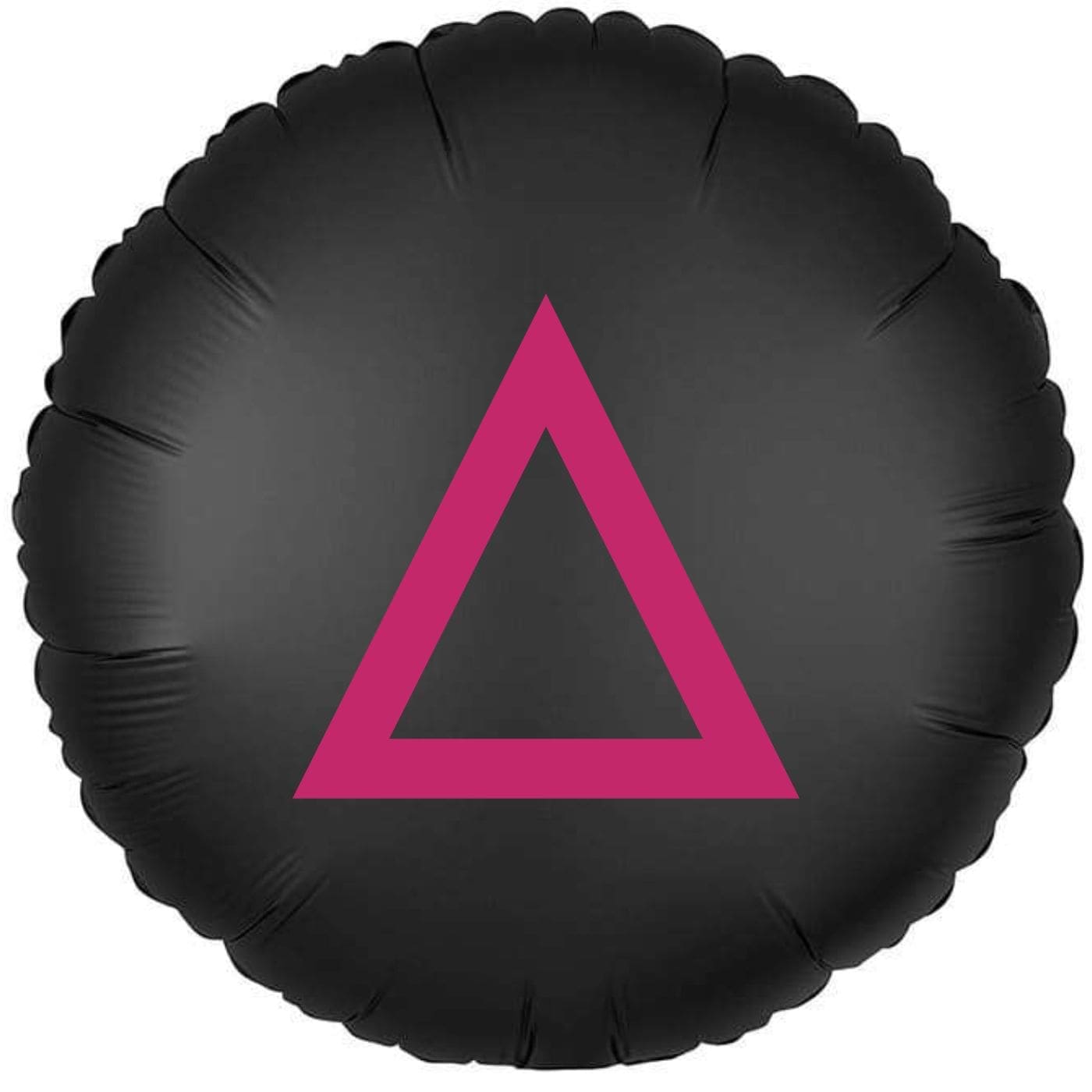 Чёрный шарик с розовым треугольником «Игра в кальмара» картинка