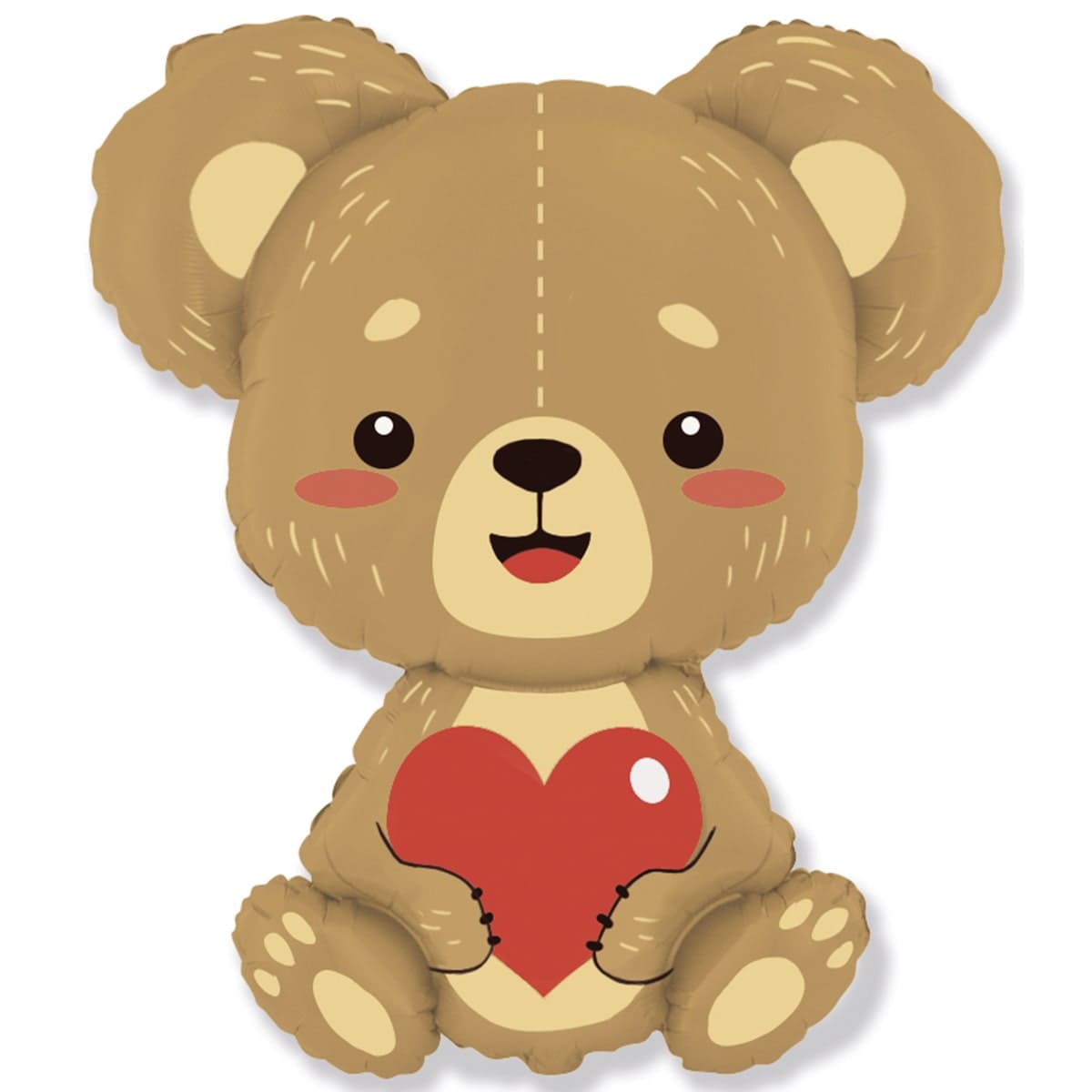 Медвежонок влюбленный с сердцем шарик из фольги картинка